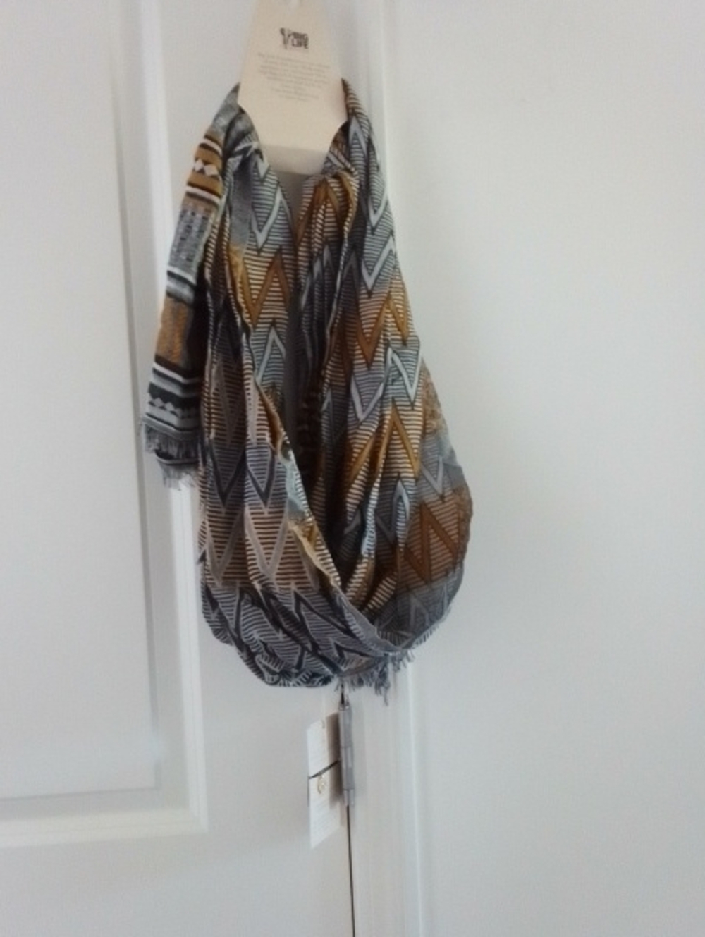 Quaggagreen Infinity Scarf in Gray and Brown
